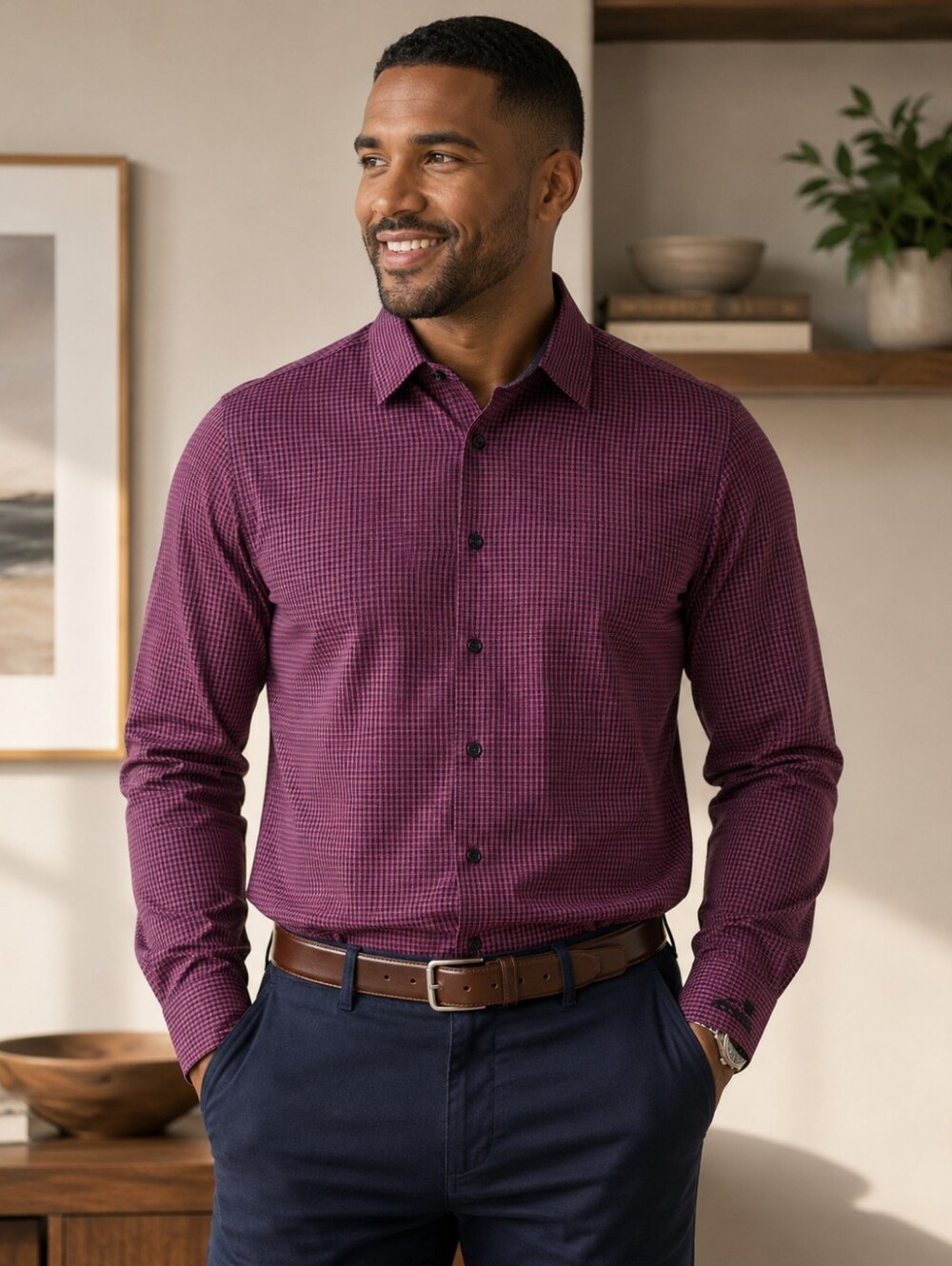 Cutter & Bucks Men's Button-Up Shirt